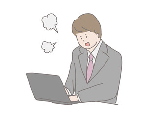 怒るビジネスマン