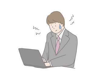 焦りでストレスを感じるビジネスパーソン