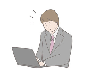 何かに気づくビジネスパーソン