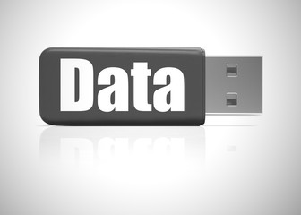 Big data concept icon shows information held in a data centre - 3d illustration