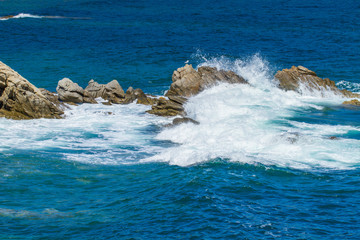waves at the sea in Greece