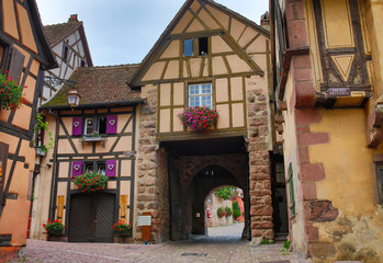 Fototapeta na wymiar the old town of Riquewihr