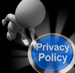 Privacy policy or statement of intent for data protection directive - 3d illustration