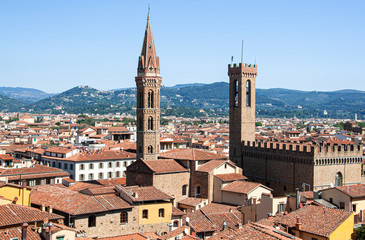 Fototapeta na wymiar Florence skyline with the Museum of Bargello