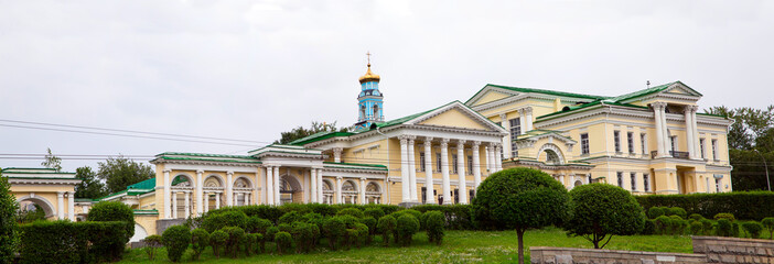 Panorama of the monument of architecture of the estate of Rastorguev-Kharitonov, Yekaterinburg. Horizontal.