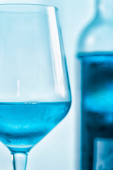 Blue Wine Close Up