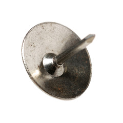 Business office concept. Various color thumbtack or pushpin isolated on white background