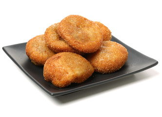 rice cracker on white background