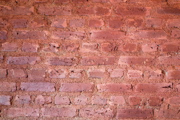    Fragment of a painted brick wall horizontal.