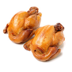 roast chicken isolated on white