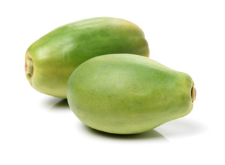 Papaya fruit isolated on a white background