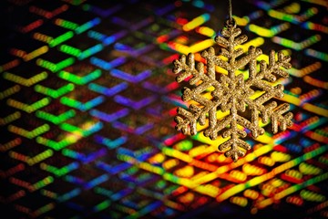 abstract background with christmas decoration snowflake