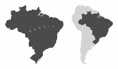Brazil South America map