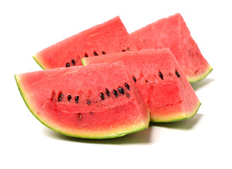 Watermelon on white background. Minions, fruit.