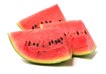 Watermelon on white background. Minions, fruit.
