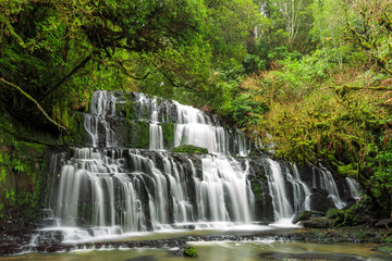 Obraz premium Purakaunui Falls, Catlins National Park, South Island, New Zealand