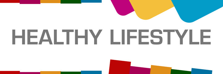 Healthy Lifestyle Colorful Rounded Squares 