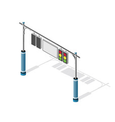 Obraz premium Isometric city road traffic lights semaphore