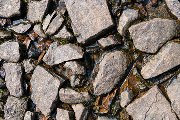 old stone wall of stones