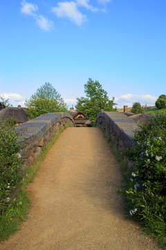 Bridge at hobbiton movie set lord of the rings matamata north island New Zealand