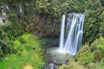 Fototapeta na wymiar Omaru Falls in flow North Island New Zealand