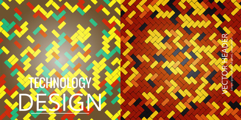 Set of geometric pattern. Abstract Background Design. Vector Seamless