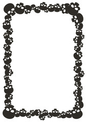 Vector template frame from scolls