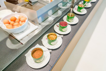 Colorful Spices in Luxury Hotel for Breakfast, Buffet Concept