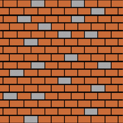 Seamless brick wall background, vector eps10 illustration