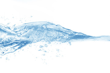 water splash isolated on white background, water
