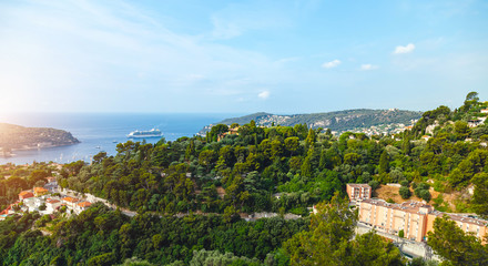 Fototapeta na wymiar Beautiful panoramic view of the French Riviera