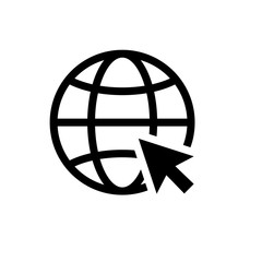 Fototapeta premium Internet icon. Go to web sign. Internet symbol