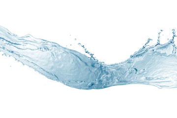 water splash isolated on white background, water