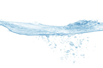 water splash isolated on white background, water