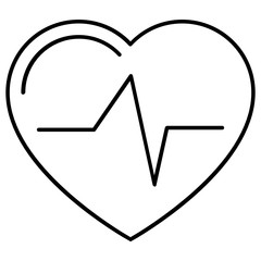 heart impulse beats medicare vector icon