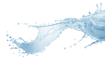water splash isolated on white background, water