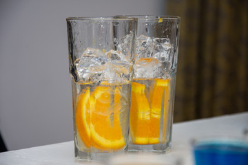 cocktail with  oranges and  ice