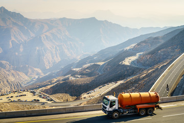 Jebel Jais road in UAE