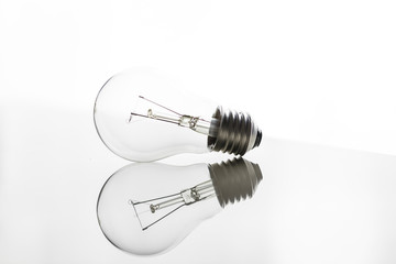 light bulb on white background