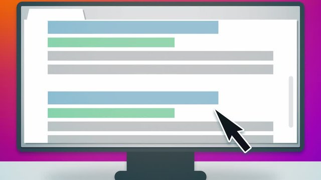 デスクトップPCでインターネット検索をしてウェブサイトにアクセス