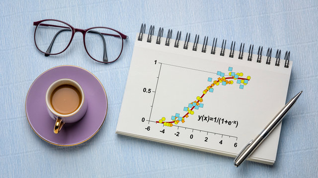 math graphs in spiral notebook