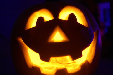 halloween pumpkin on black background