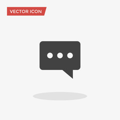 Speech bubble Icon in trendy flat style isolated on grey background. Chat symbol for your web design. Vector illustration, EPS10.