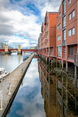 Trondheim River Nidelva Dockside Warehouses and Jetty