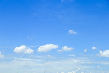 Fototapeta premium White fluffy clouds in clearly blue sky