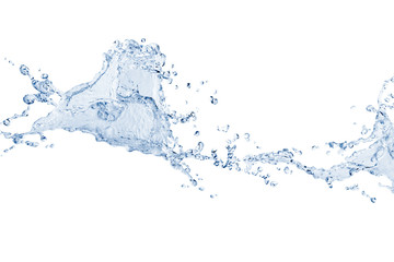 Water splash isolated on white background, water