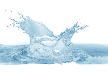 Water splash isolated on white background, water