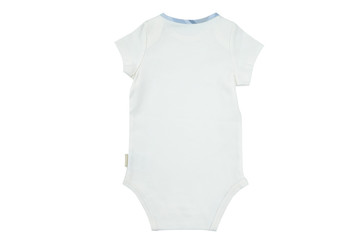 blue and white baby wear on white background