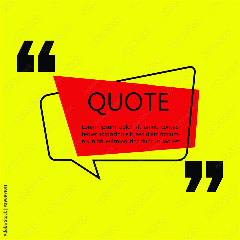 Poster vector illustration of quote template with text placeholder in trendy style. paper origami card with