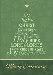 Fototapeta premium vector illustration of a Merry Christmas greeting card, Christmas background, vertical orientation.